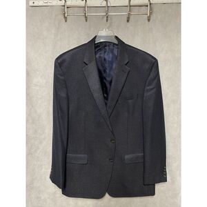 Chaps Ralph Lauren Blazer Men 46L Blue 2 Button Flannel Sport Coat Jacket Luxury